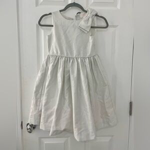 Janie and Jack Girls Silver Sparkle Bow Dress